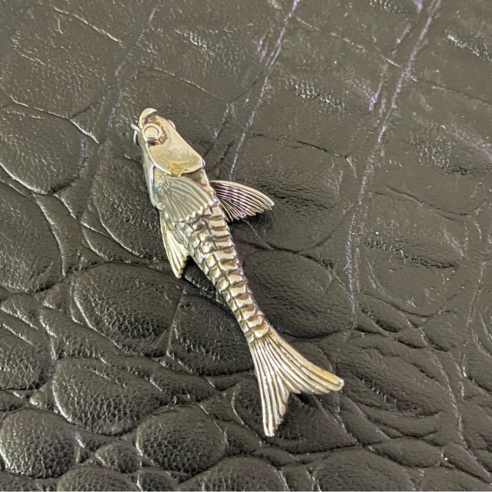 Unique Solid Cast Sterling Silver 925 Fish - image 7